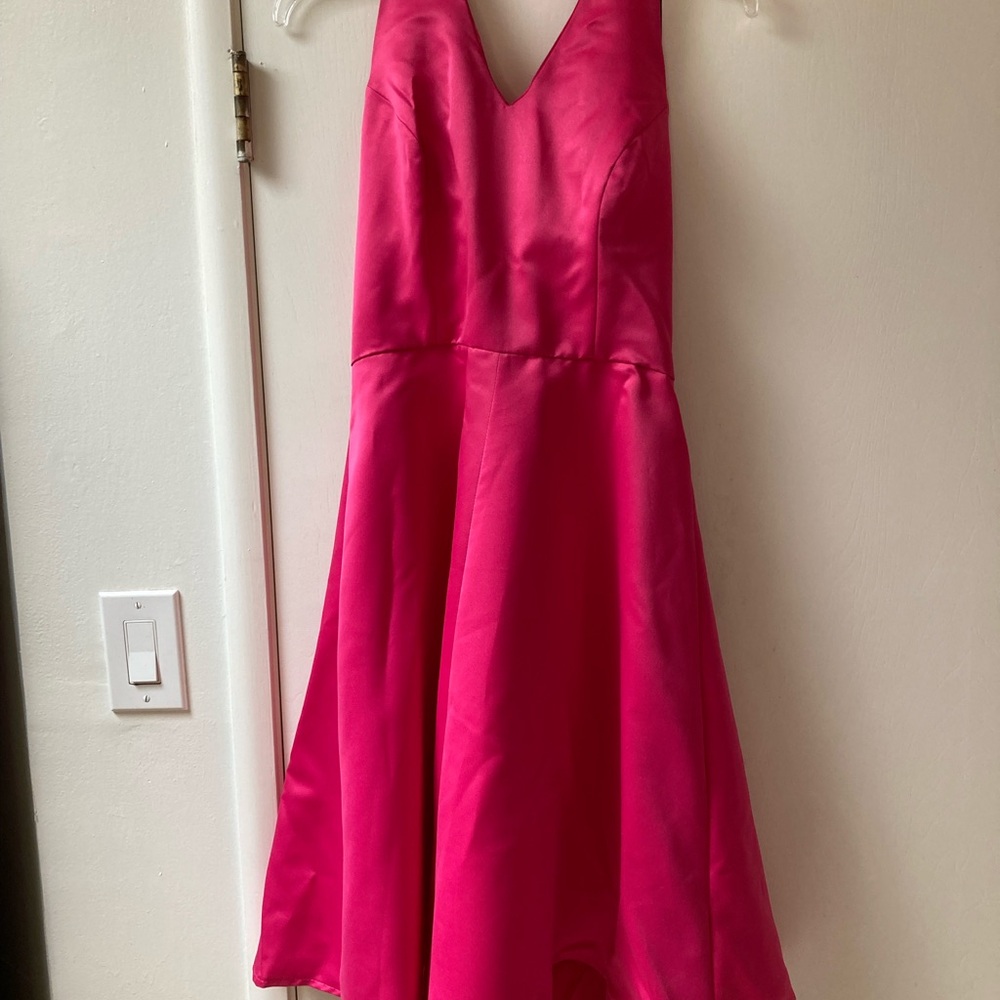 Elegant Backless Pink Dress